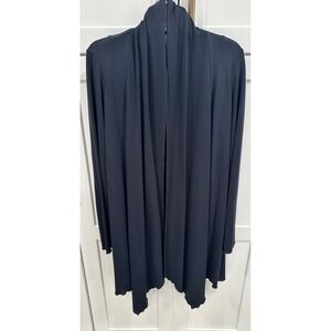 Cabi Womens Cardigan Navy Gray Open Front Duster Style Size L
